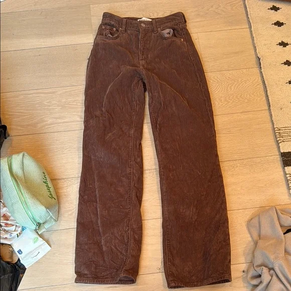 Denim Forum Brown Corduroy Pants - Picture 1 of 4